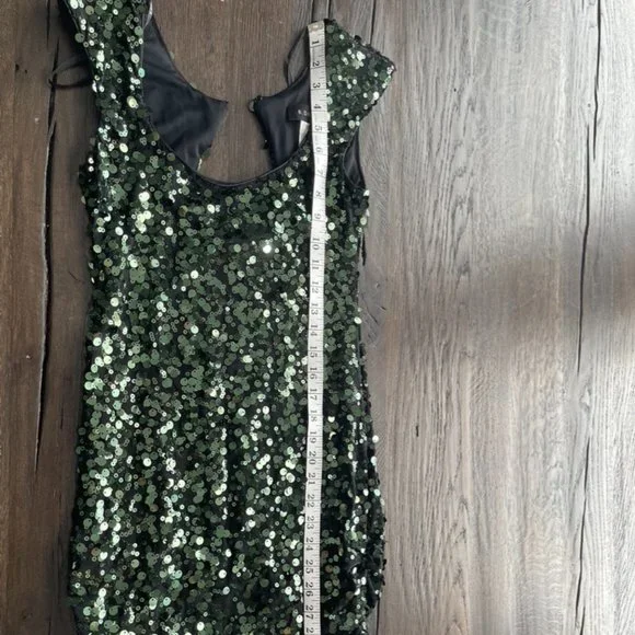 B. Darlin Black with Green Sequin Dress - Picture 6 of 6